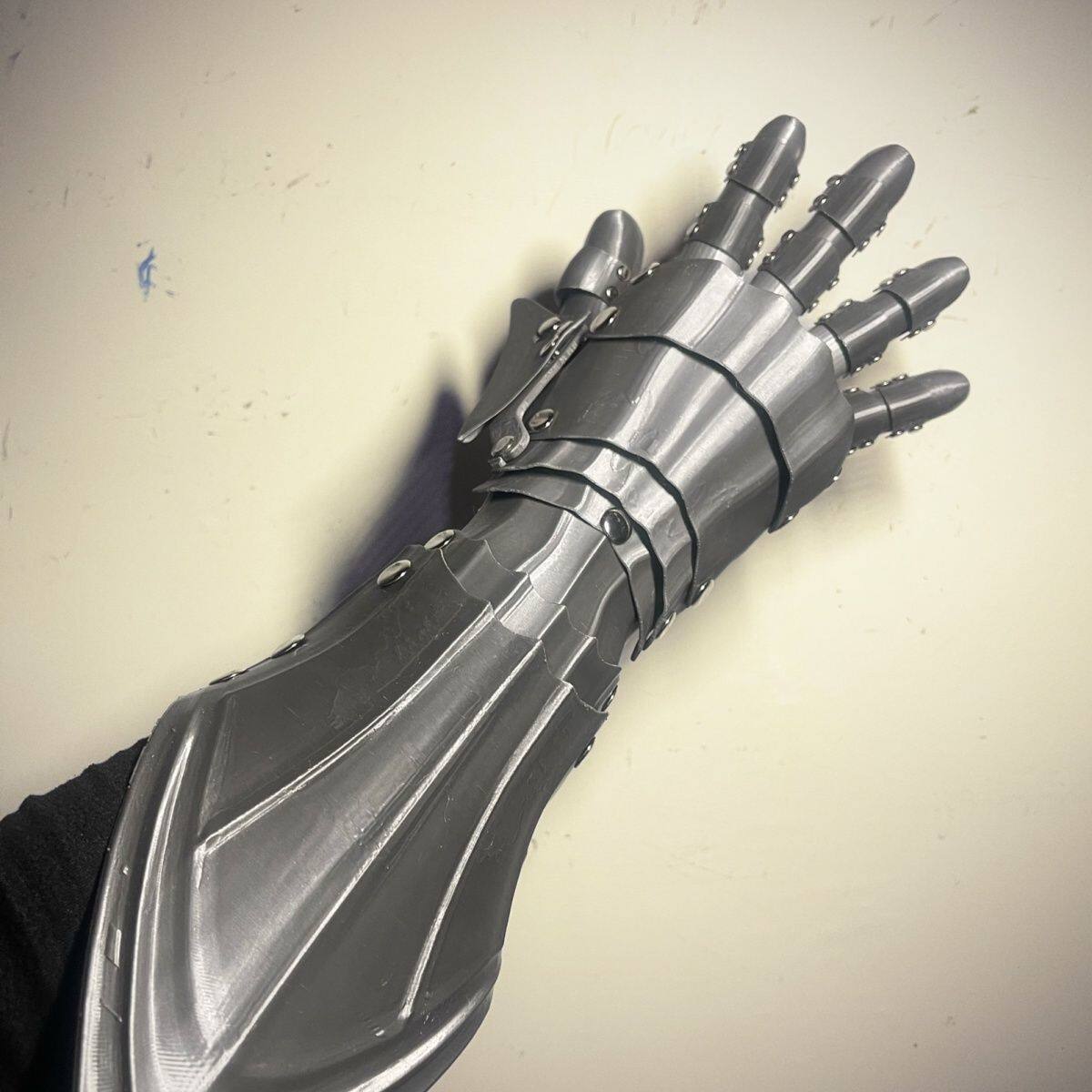 铠甲护手手套骑士手甲手套cosplay拍摄道具卡带活动设计男女通用