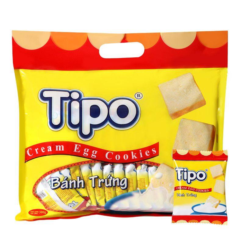 越南Tipo面包干牛奶味榴莲味奶油早餐饼干零食年货