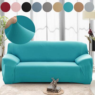 Solid Color Sofa Cover 1 Count Soft Comfortable Elastic