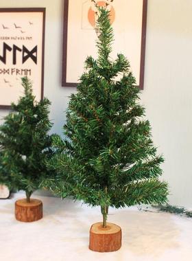 迷你圣诞树小型圣诞树家用套餐60cm06米迷你绿树小桌面摆件装饰品