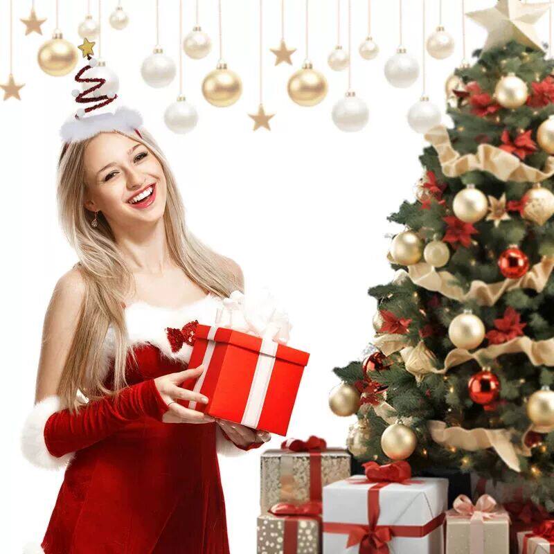 13x30CM Elastic Christmas Headband Santa Claus Headband Men