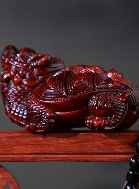 小叶紫檀手工木雕瑞兽貔貅手把件男随身把玩件禅意摆件文玩把件