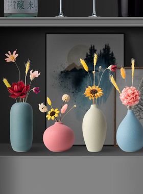 酒柜饰品摆件工艺品客厅电视柜鞋柜家居装饰品创意简约陶瓷小花瓶