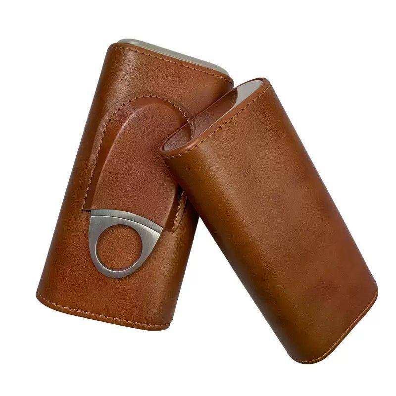 高档商务外出雪茄盒皮套便携3支装雪松木雪茄包保湿盒带雪茄剪,ZIPPO/瑞士军刀/眼镜,烟盒,淘宝优惠券,粉丝福利购,淘宝优惠卷