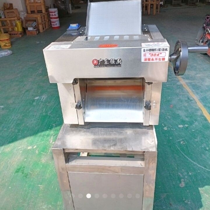 强厨广东300台式不锈钢高速压面机商用揉面机家用擀面机拉面专用