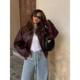 Leather Women Elegant Solid Long Jacket Warm Fashion