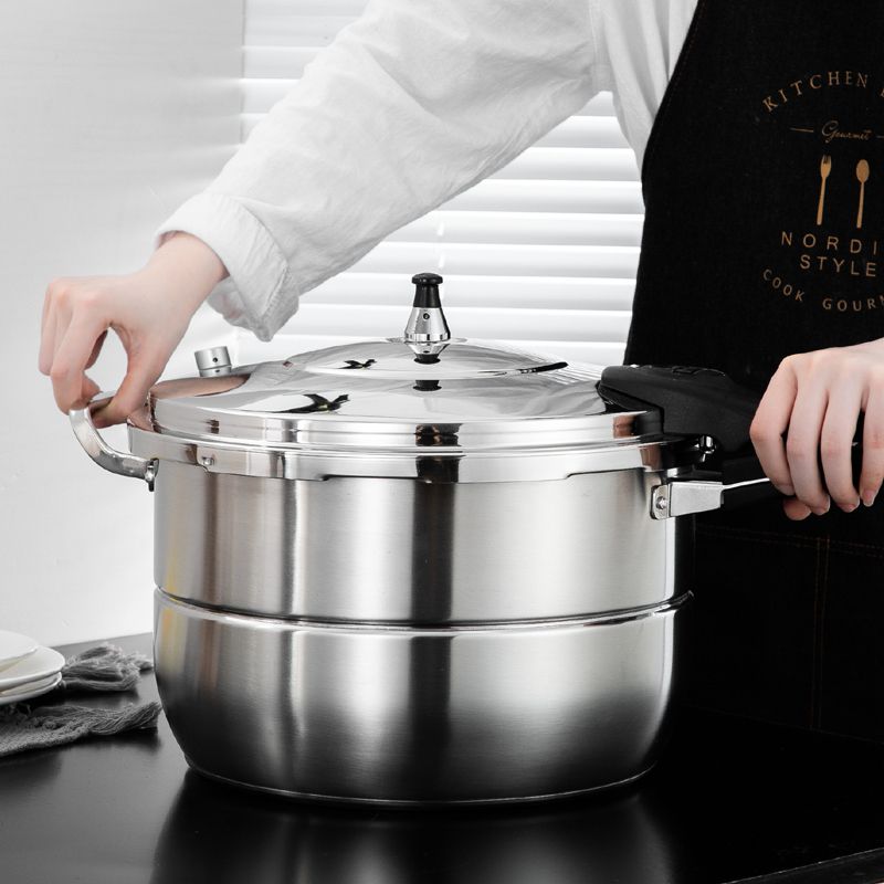 大高压锅大容量28cm家用32cm商用不锈钢压力锅燃气煤气灶电磁炉用