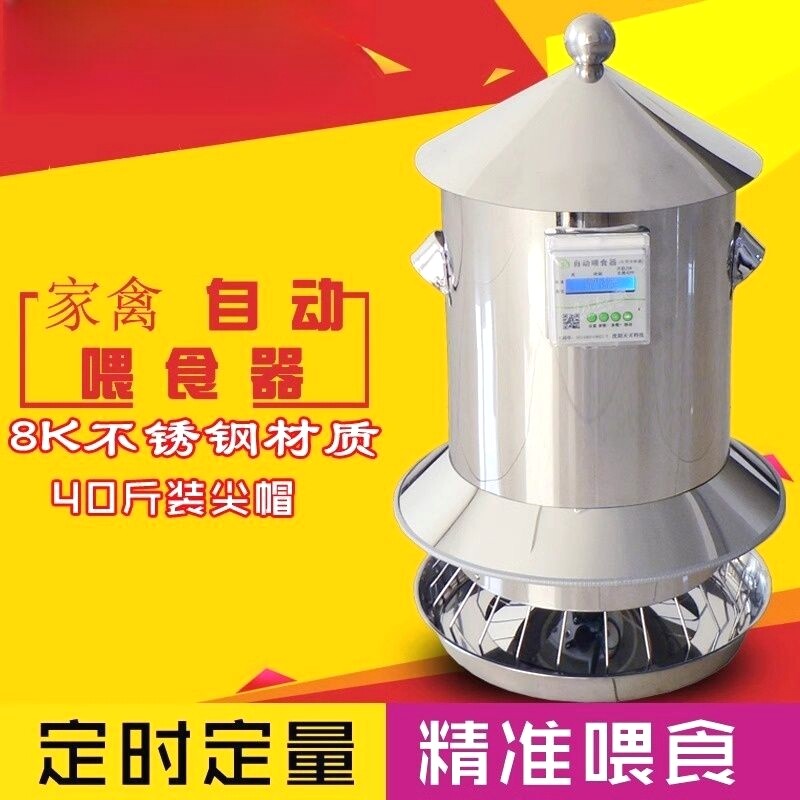 鸽子自动喂食器赛鸽信鸽不锈钢定时防撒食槽用品用具大全
