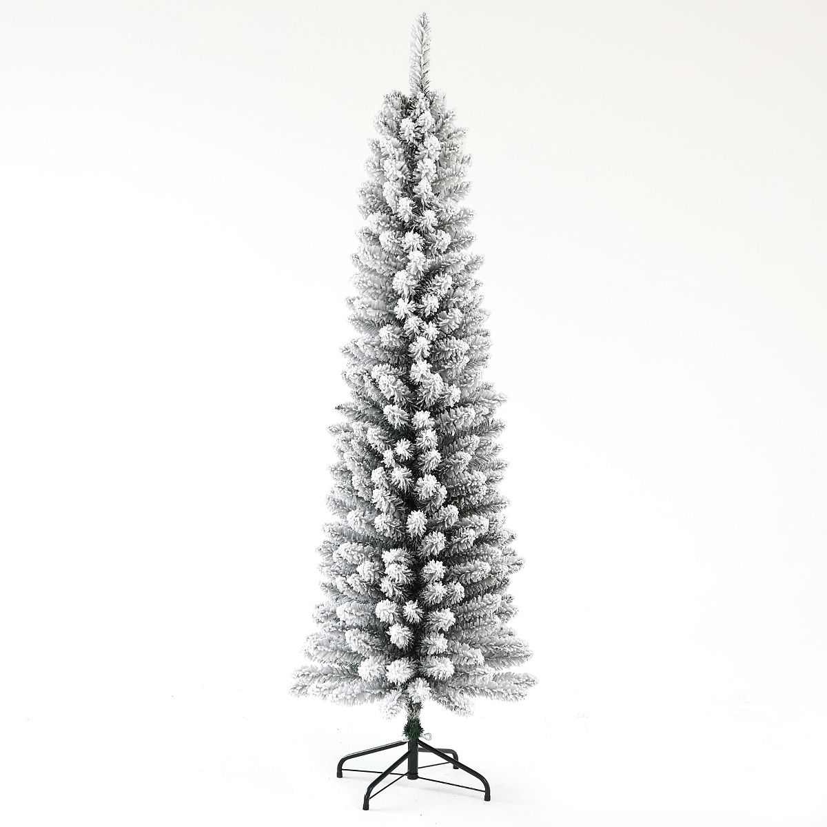 白色PVC180cm全尖头植绒圣诞树圣诞节装饰仿真