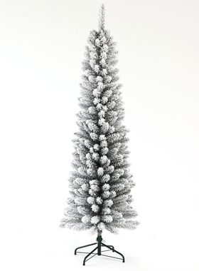 白色PVC180cm全尖头植绒圣诞树圣诞节装饰仿真