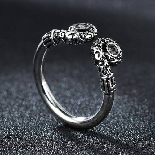 Retro Pattern Vintag Finger Rings For Men Women Punk Opening