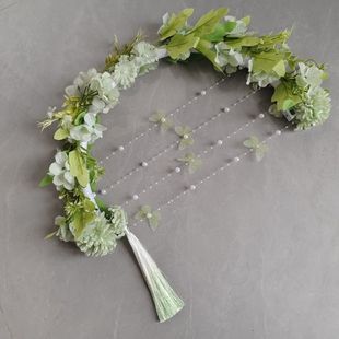 模特走秀手拿道具绢花箜篌可发光手持道具古风蝴蝶超仙走秀汉服lo