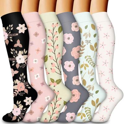 Women s Compression Knee High Socks 6 Pairs Lightweight
