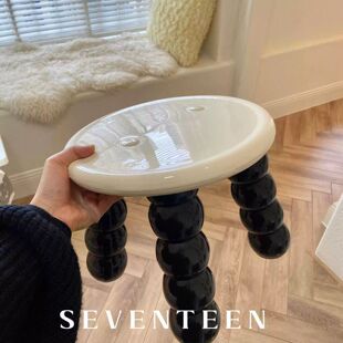 客厅高颜值凳子高级感简约换鞋凳宿舍塑料防滑小板凳加厚耐用矮凳