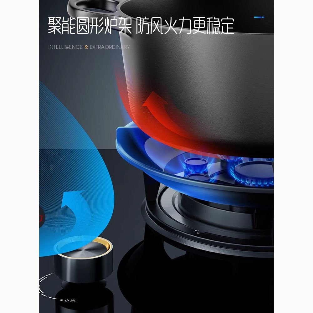 iCongo志高高端品牌燃气双灶家用嵌入式天然气灶液化气灶九腔猛火