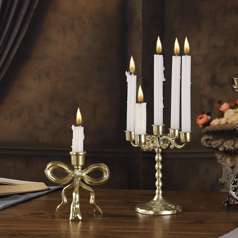 创意新款复古香薰铁艺烛台高档桌面客厅电视柜书柜家居装饰品摆件
