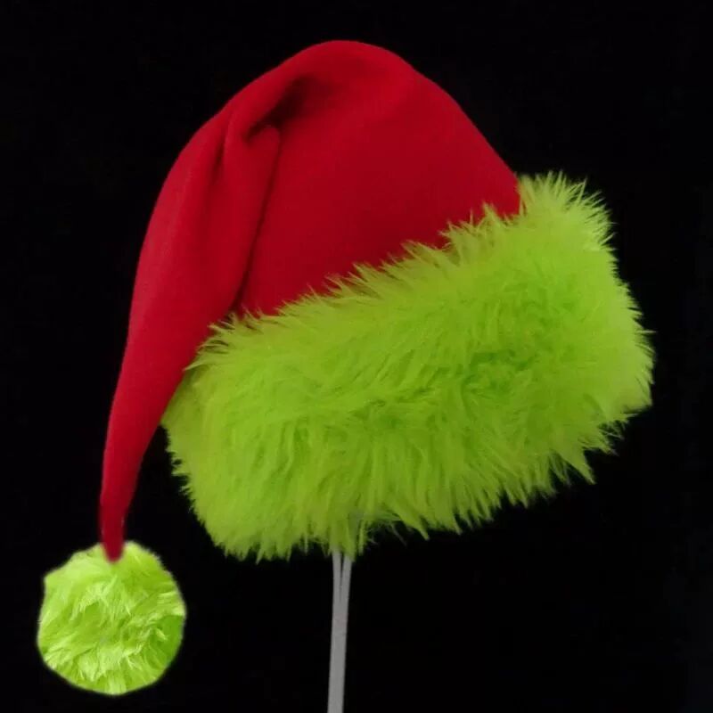 1pc Santa Claus hat Christmas hat unisex furry Santa hat wi