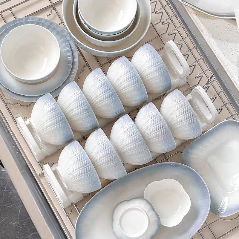 釉下彩碗碟套装家用2025新款餐具高颜值碗盘乔迁新居碗筷碗具送礼,餐饮具,餐具瓷器套装,淘宝优惠券,粉丝福利购,淘宝优惠卷