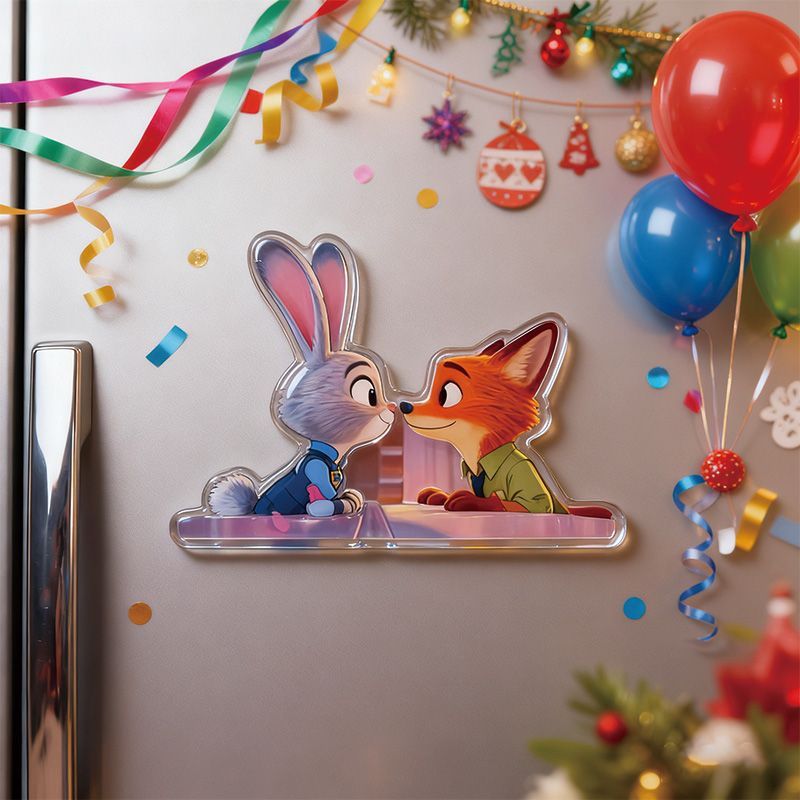 疯狂动物城周边亚克力磁吸卡通冰装饰高颜值潮流创意好剧冰箱贴