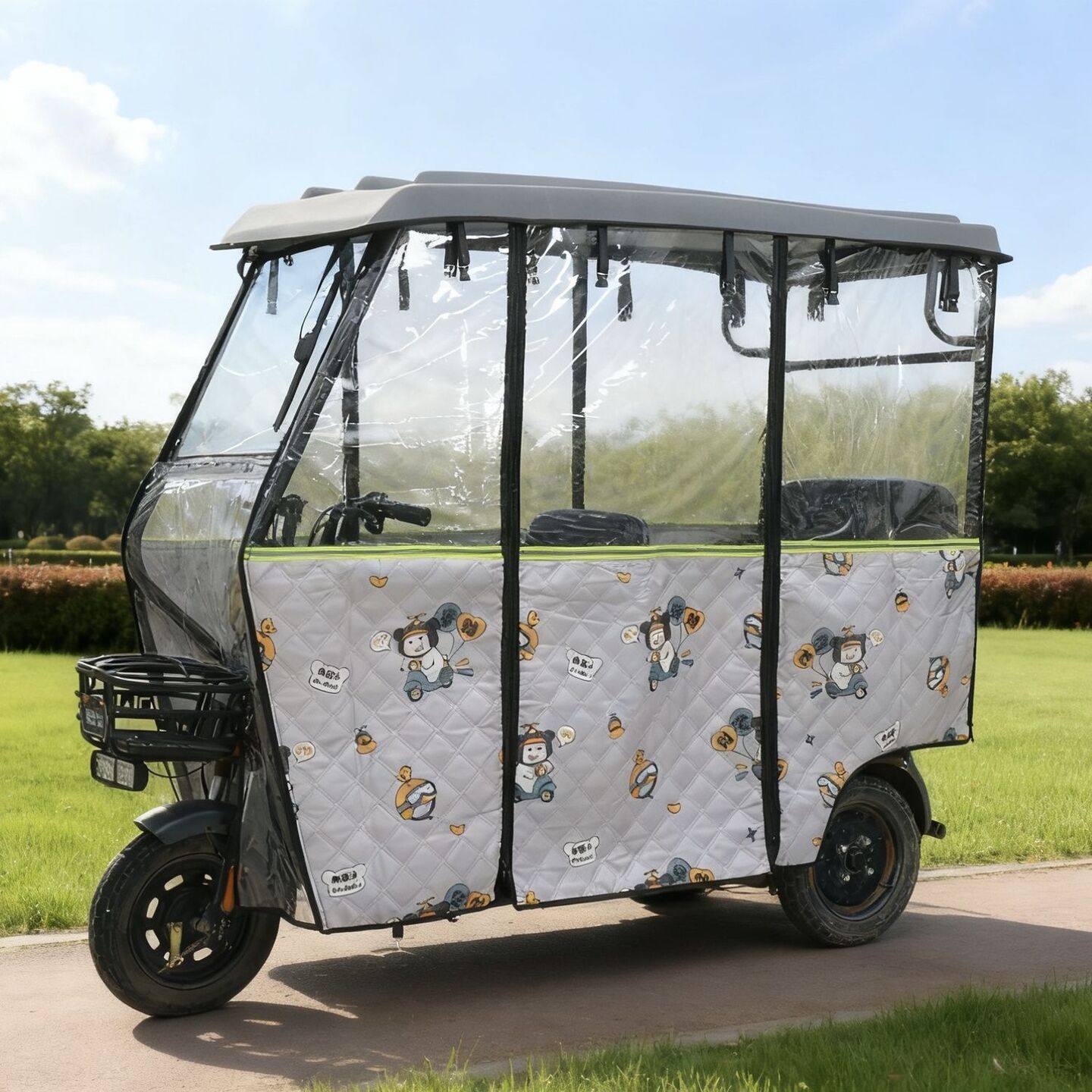 三轮车电动卡通加厚车棚雨棚休闲四季单独雨帘全封闭雨篷围帘篷布,电动车/配件/交通工具,电动车遮阳/遮雨伞,淘宝优惠券,粉丝福利购,淘宝优惠卷