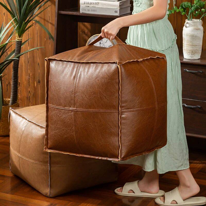 美式坐墩垫皮质蒲团家用客厅卧室地上榻榻米坐垫凳子搁脚凳换鞋凳,居家布艺,蒲团,淘宝优惠券,粉丝福利购,淘宝优惠卷