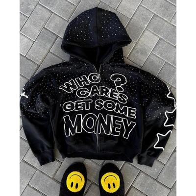 European and American street style dark letter printed