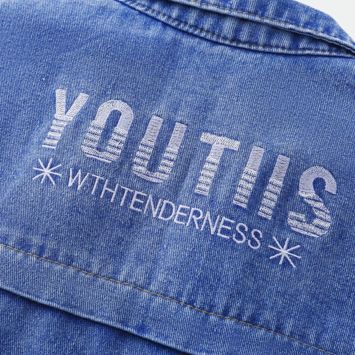 经典牛仔棉质马夹简约通勤风格适合中年选择加绒2025绣花