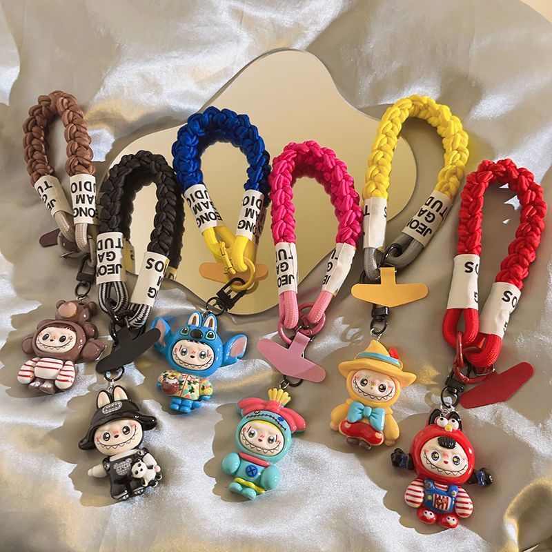 精致ins潮款薯条拉布布挂坠麻花挂绳DIY手机壳背包相机ccd钥匙扣