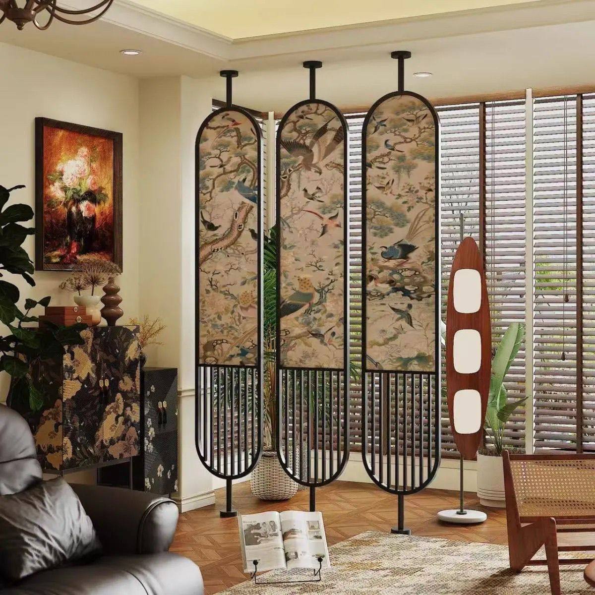 宋氏美学新中式高级屏风客厅大堂酒店民宿旋转隔断玄关装饰艺术品,商业/办公家具,办公屏风/隔断,淘宝优惠券,粉丝福利购,淘宝优惠卷
