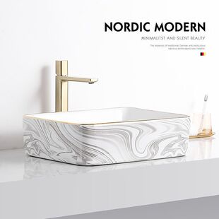 台上洗手盆单盆台盆简约洗脸盆阳台卫生间洗脸盆陶瓷酒店洗漱台盆