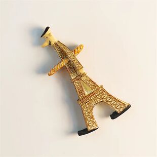 法国旅游纪念品 创意行走的艾菲尔铁塔时尚收藏礼物 磁铁贴冰箱贴