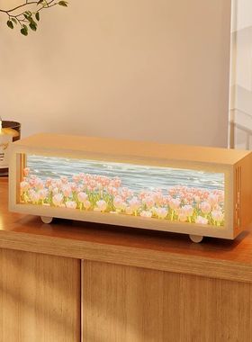 花卉氛围感拍拍灯桌搭桌面摆件节日装饰礼品生日礼物创意小夜灯画