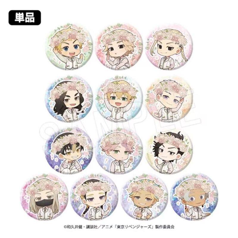 日谷 东京复仇者 AJ2025花环联动Q吧唧 佐野万次郎 伊佐那 灰谷兰,模玩/动漫/周边/娃圈三坑/桌游,动漫徽章/立牌,淘宝优惠券,粉丝福利购,淘宝优惠卷