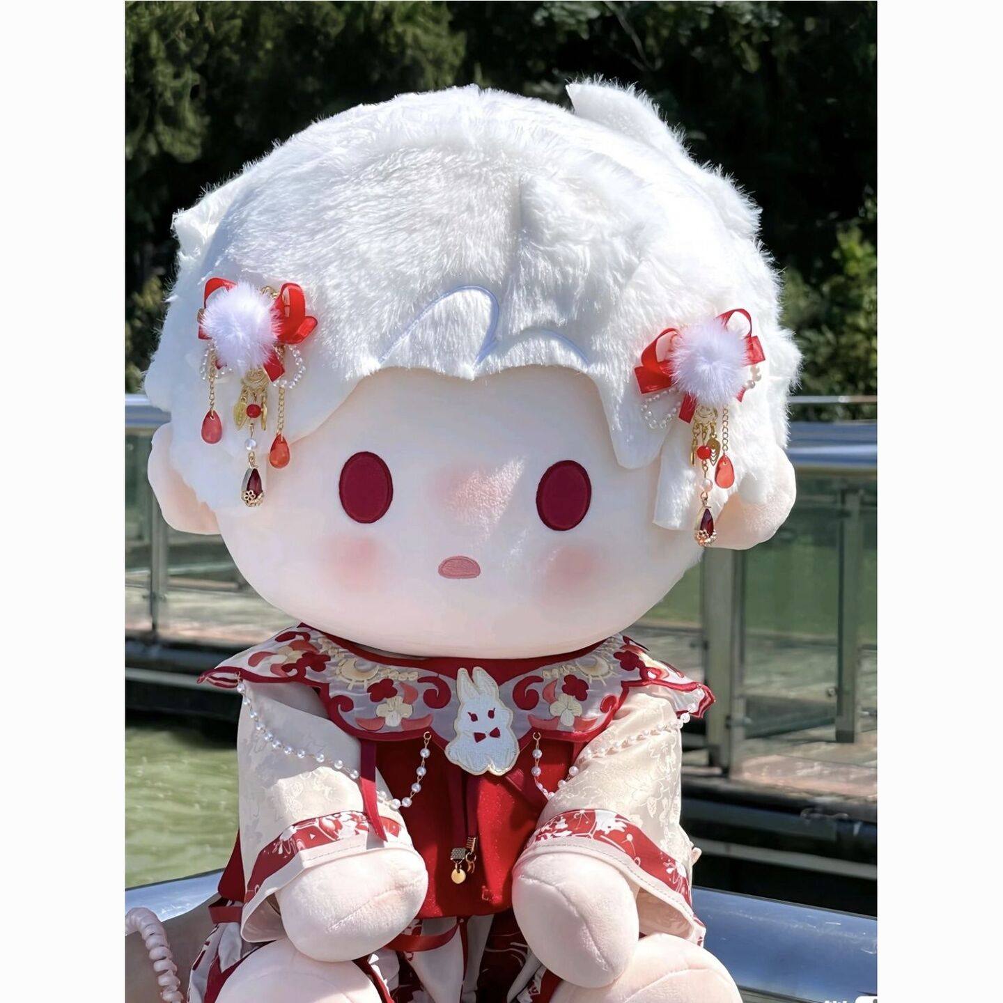 现货爆款40cm中式古风娃衣中国风花涧兔带云肩套装汉服过年拜年服,模玩/动漫/周边/娃圈三坑/桌游,棉花娃娃/毛绒玩具娃衣,淘宝优惠券,粉丝福利购,淘宝优惠卷