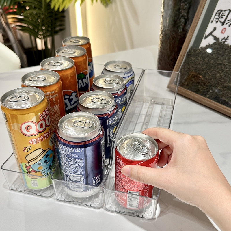 冰箱饮料啤酒推进器家用深柜冷藏冷冻收纳盒便利店超市易拉罐助推