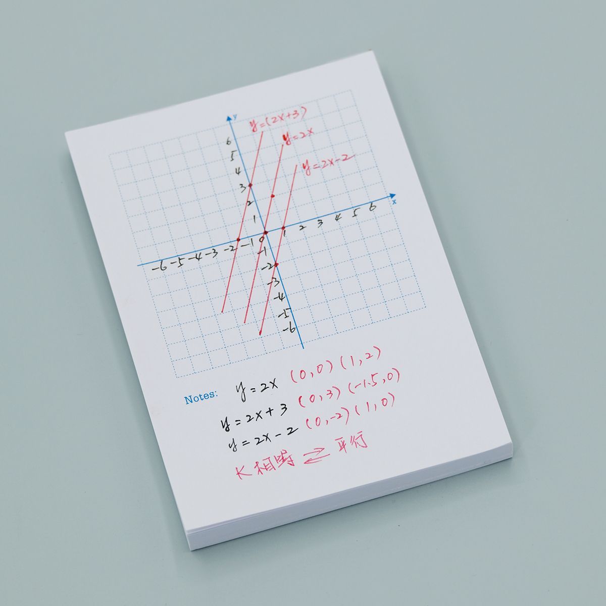 函数坐标纸2本160张平面直角系便签本轴网格初中数学草稿纸