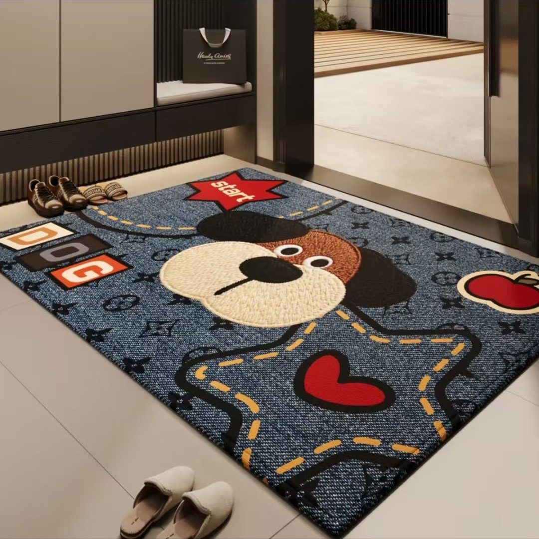 卡通可爱亚麻编织浴室地垫入户门垫防滑吸水脚垫卫生间玄关卧室,家庭/个人清洁工具,地垫,淘宝优惠券,粉丝福利购,淘宝优惠卷