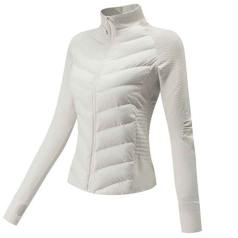 轻薄修身立领运动羽绒服女秋冬户外骑行跑步防风保暖健身外套显瘦