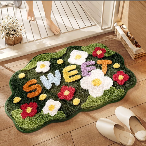 仿羊绒地垫卡通卧室卫生间地毯浴室加厚吸水脚垫厕所门口防滑垫