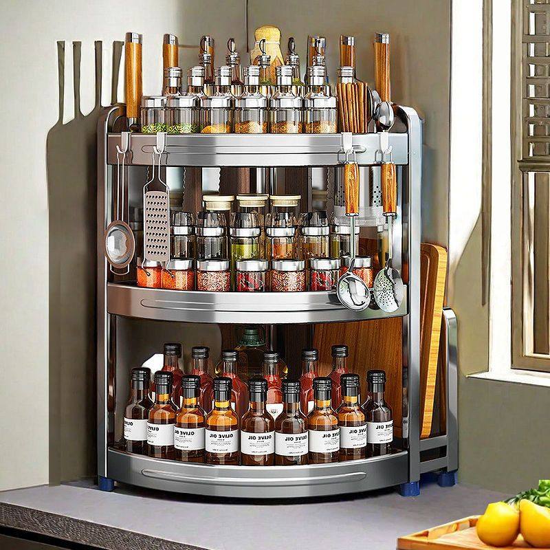 新款304不锈钢厨房置物架转角架三角架调料架调味收纳架台面刀架,厨房/烹饪用具,调料置物架,淘宝优惠券,粉丝福利购,淘宝优惠卷