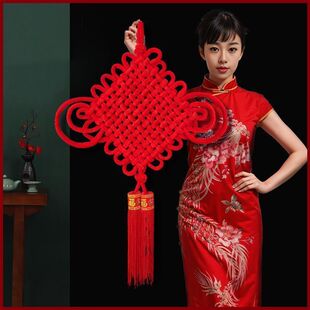 中国结拍照道具中国结舞蹈演出大红中国结运动会手拿客厅墙上挂件