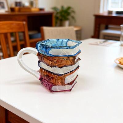 New versions Ceramic Innovative 3D Painting Book Mug Unique