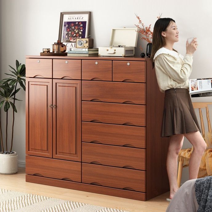 五斗柜卧室客厅收纳柜实木储物柜子抽屉式斗柜五斗橱柜落地电视柜