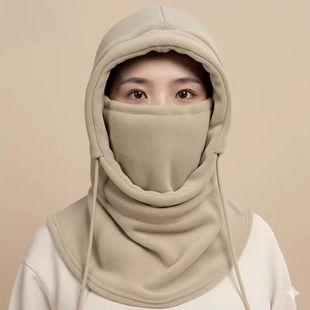 套头帽子围脖一体男女款秋冬季加绒骑行防风防寒面罩护颈保暖脖套