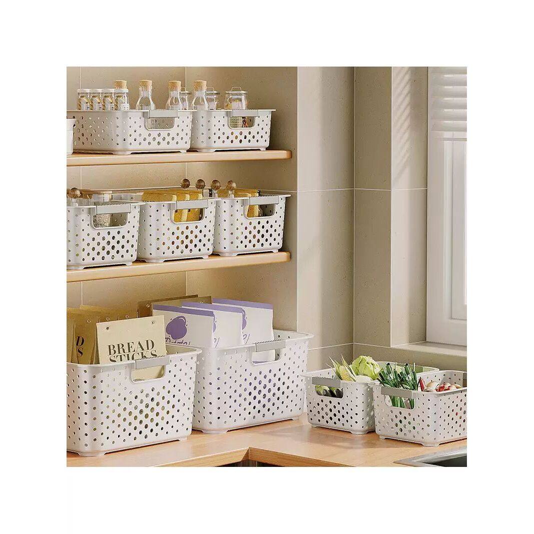 塑料收纳筐桌面杂物收纳框幼儿园玩具收纳盒厨房零食收纳篮子厂家,收纳整理,收纳筐,淘宝优惠券,粉丝福利购,淘宝优惠卷