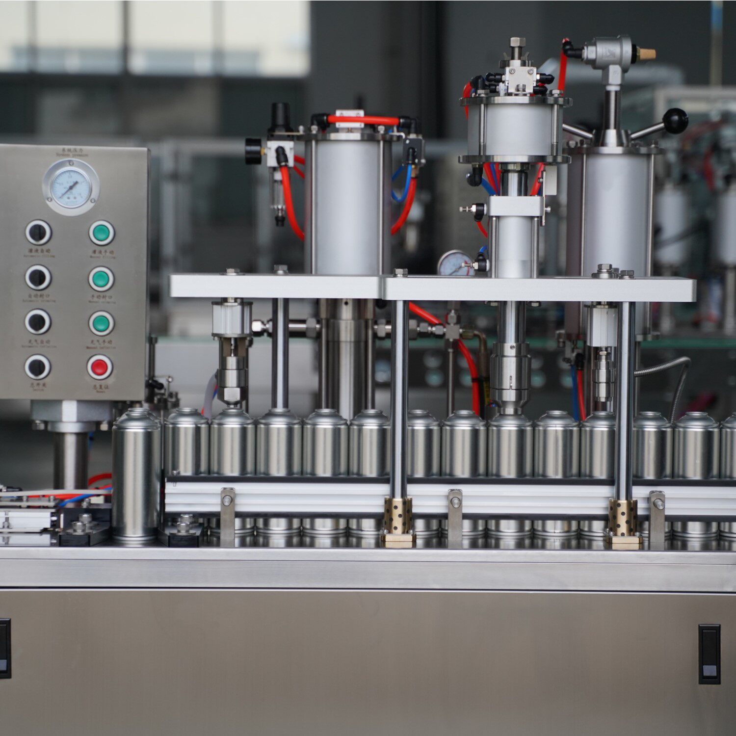 除胶剂包装气雾剂灌装机设备腋下除臭喷雾灌装机马口铁罐装机械