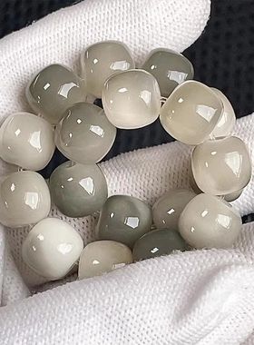 原生态烟灰飘花菩提手串真品学生版盘玩菩提子文玩佛珠男女手链