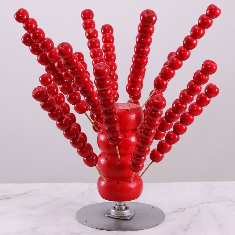 仿真糖葫芦展示架实木靶子木架多层架子糖画摆摊工具模型摆架商用