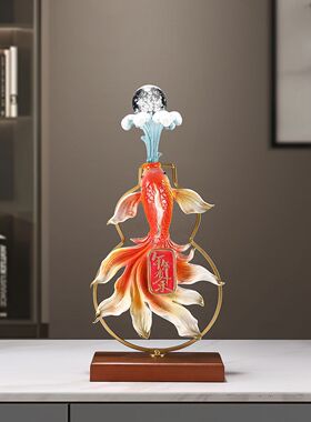 2026新款年年有余摆件入户玄关壁龛酒柜装饰品春节乔迁新居礼品