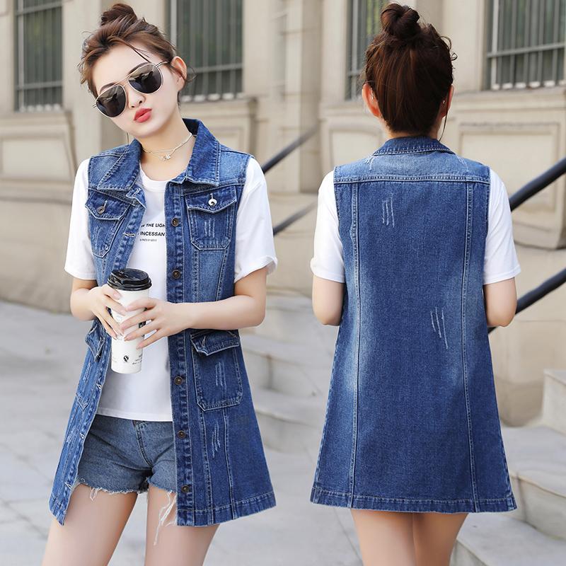 牛仔马甲女春秋新款马夹背心秋季坎肩早秋外搭女士短外套百搭上衣